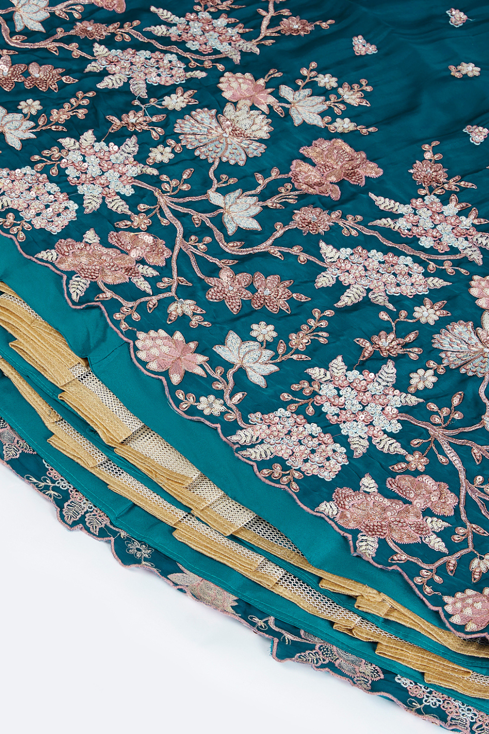 Pure Georgette Sequins And Thread Embroidery Lehenga Choli