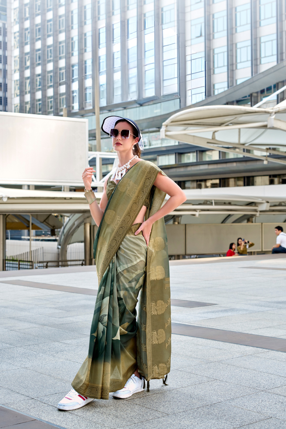 Handloom Modal Silk with Pichwai Digital Print & Zari Weaving - LaVante Fashion