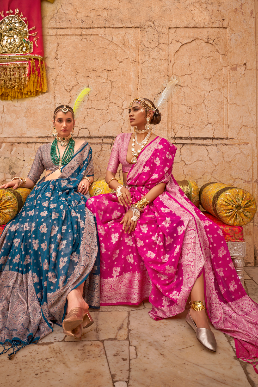 Georgette Saree with Soft Touch Finish and Ethnic Buta Design