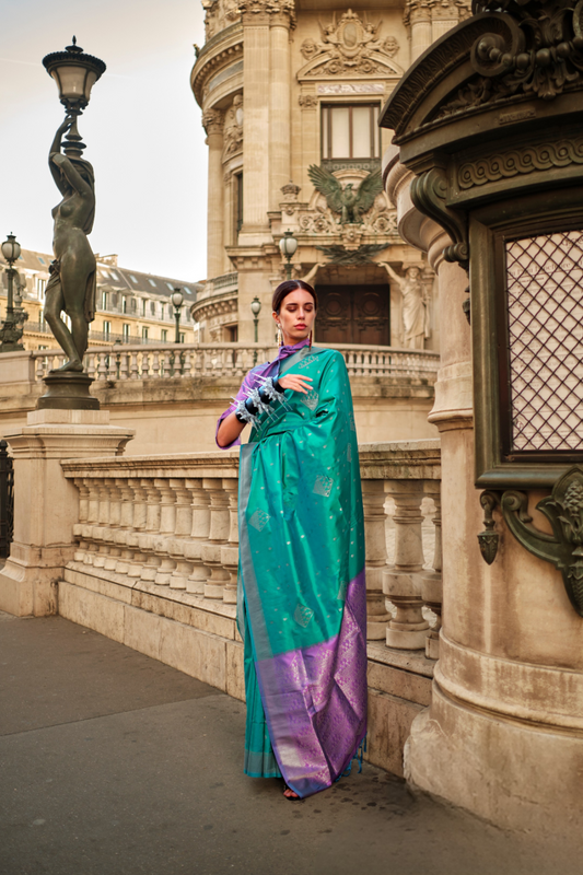 Banarasi Soft Silk Handloom Saree with Traditional Elegance