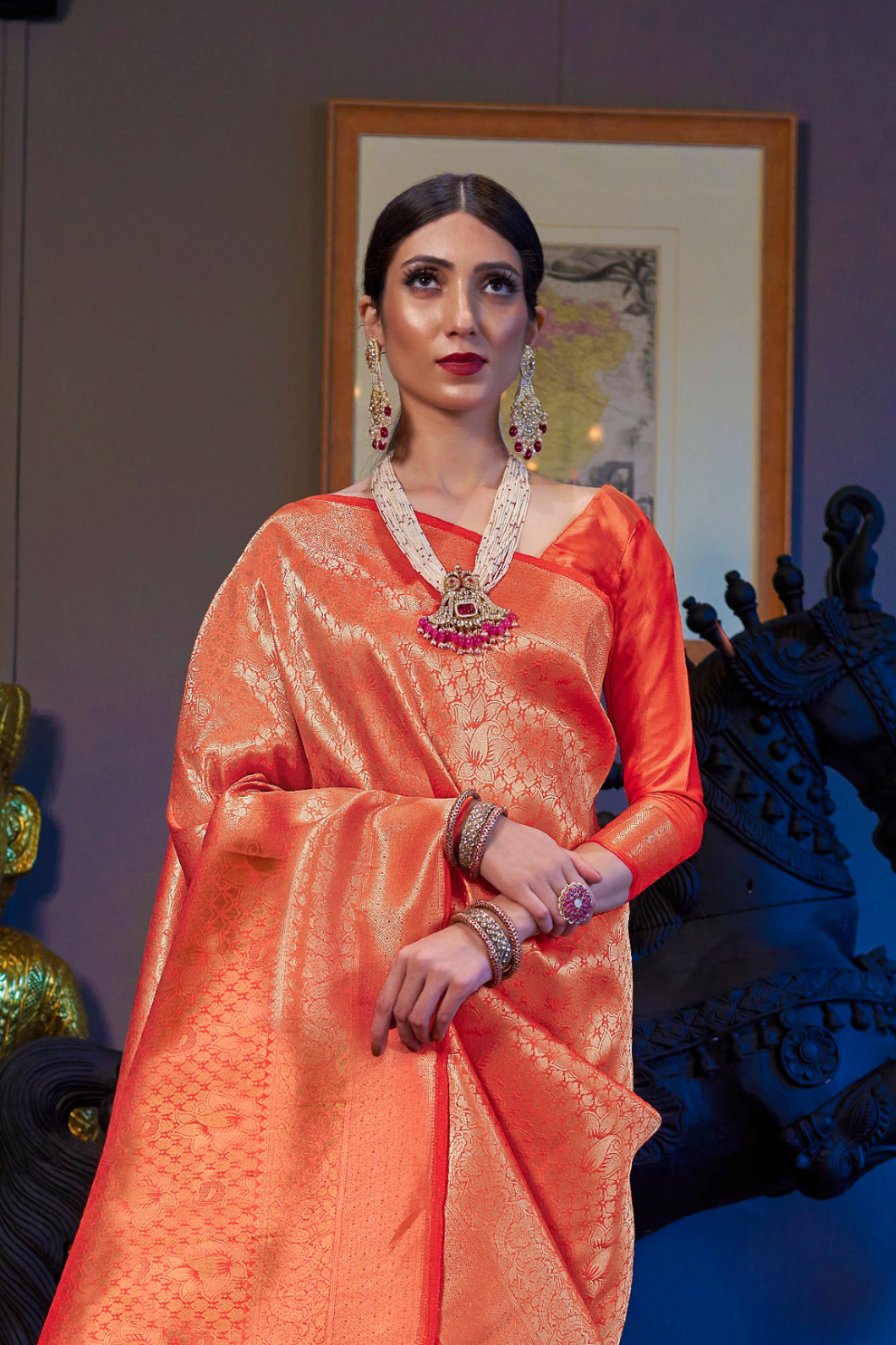 Traditional Soft Woven Saree in Rich Kanjivaram Silk