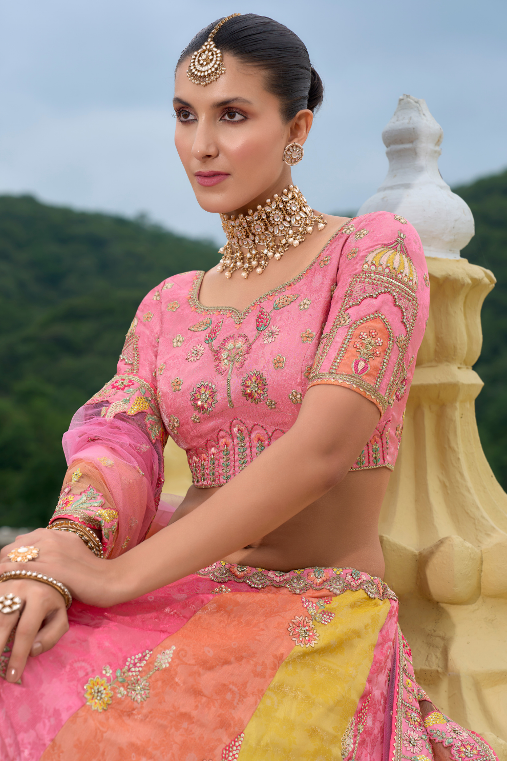 Designer Ethnic Lehenga with Dupatta and Intricate Embroidery