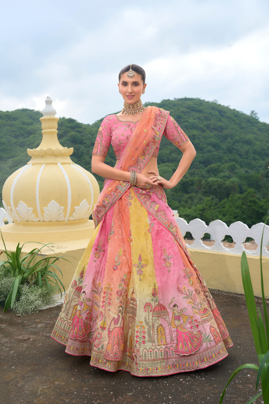 Designer Ethnic Lehenga with Dupatta and Intricate Embroidery