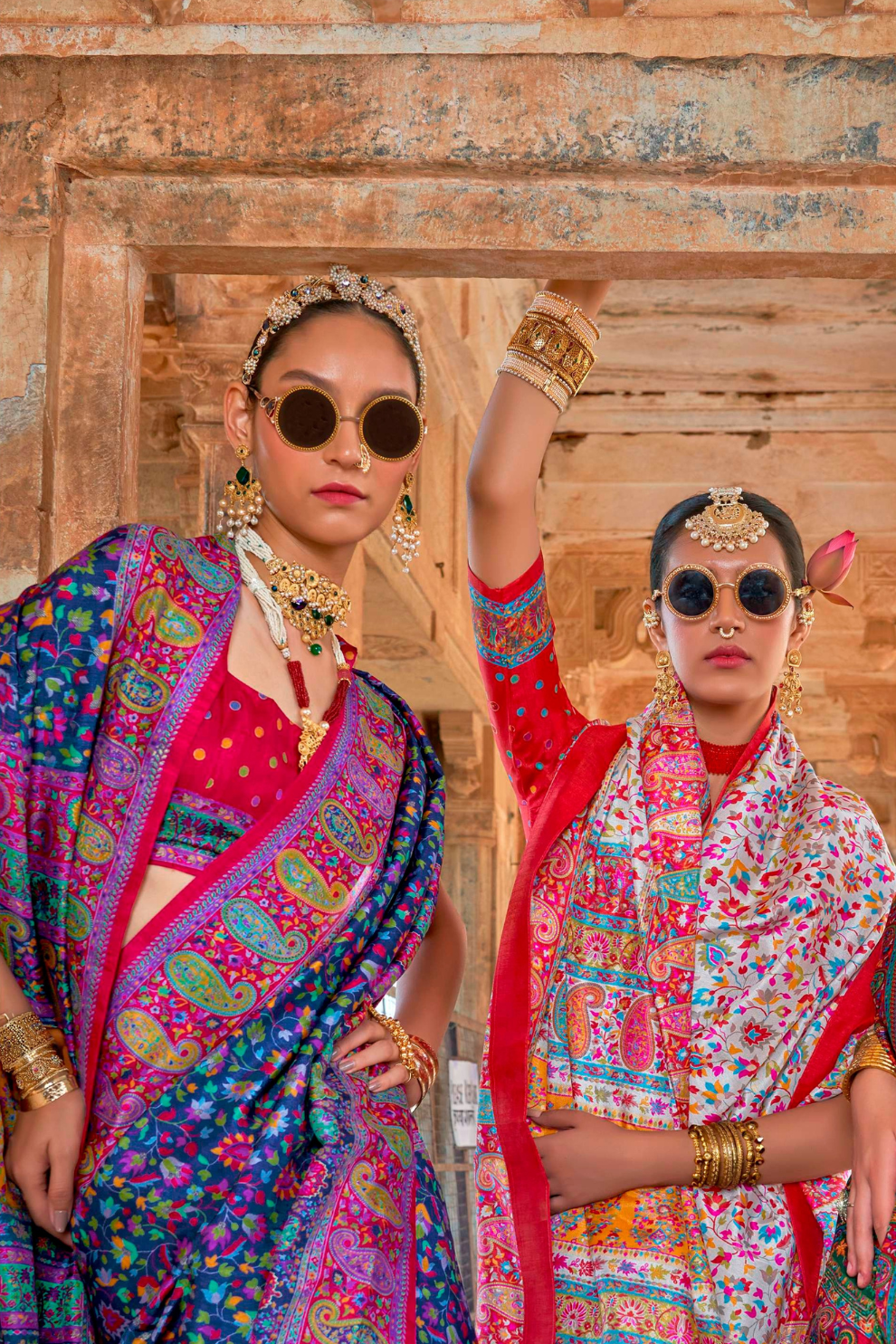 Pure Viscose Silk Saree with Luxury Print and Glory Finish