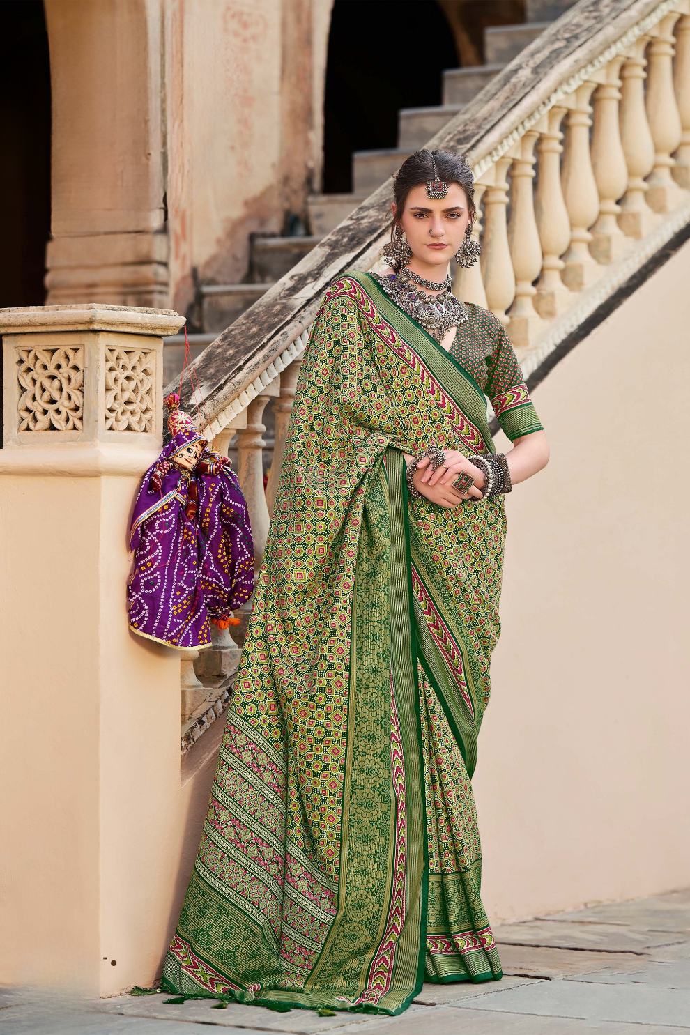 Mercerized New Sigma Silk Saree with Aqua Finish - LaVante Fashion