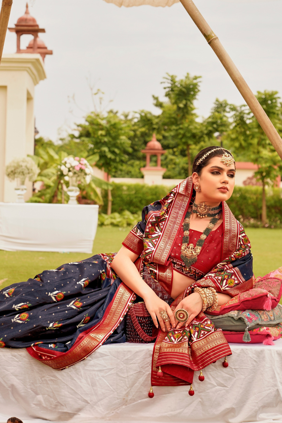 Elegant Patola Printed Art Silk Saree for Festive Wear