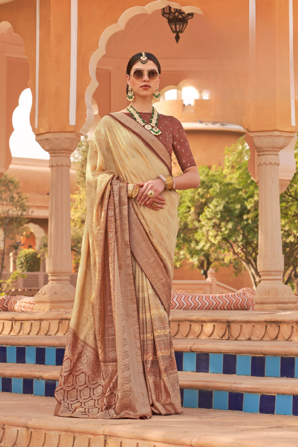 Traditional Saree Crafted in Polyester Viscose Silk Fabric