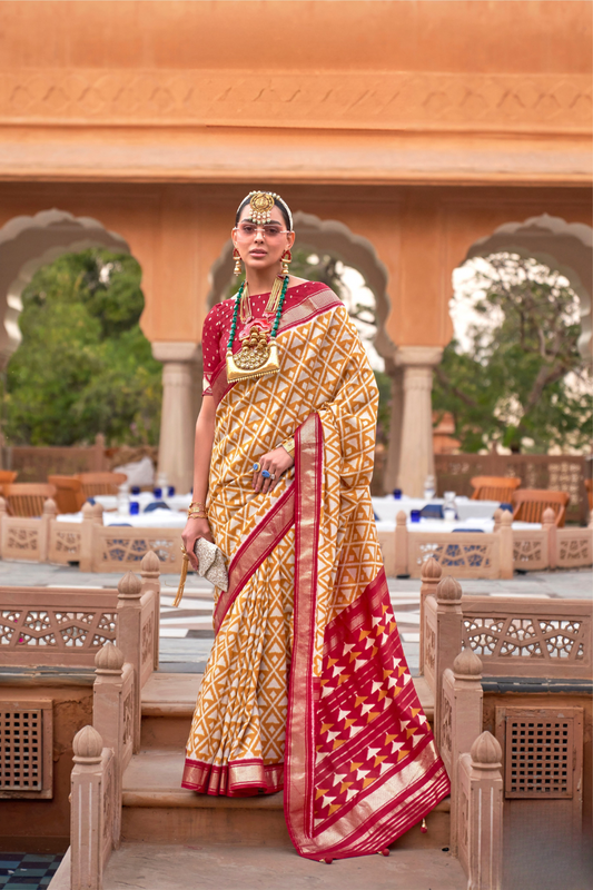 Elegant Designer Patola Silk Saree with Timeless Traditional Appeal