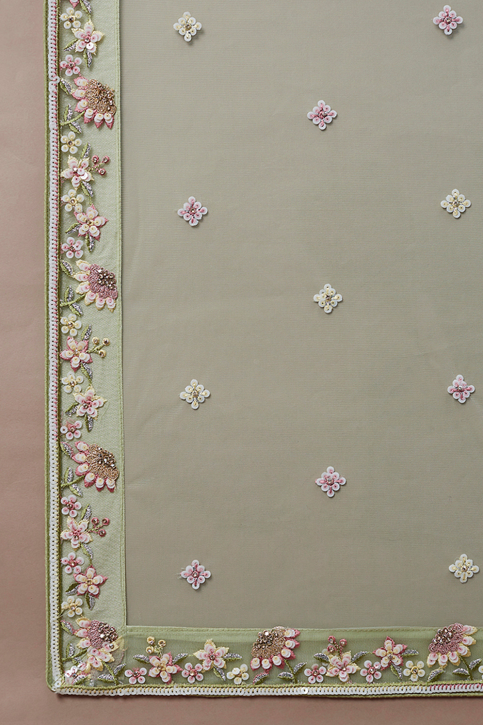 Elegant Georgette Sequin Lehenga with Zarkan Work