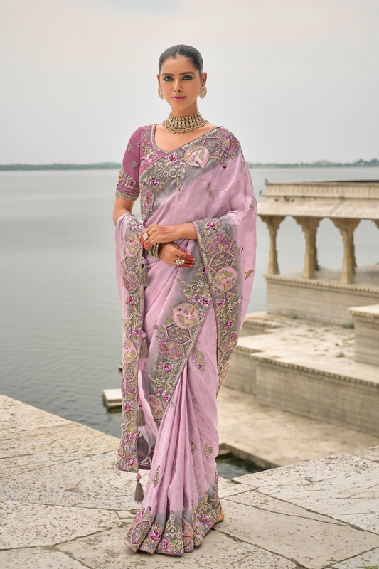 Opulent Glamour in Viscose Jacquard with Zari Sequins & Stone Embroidery