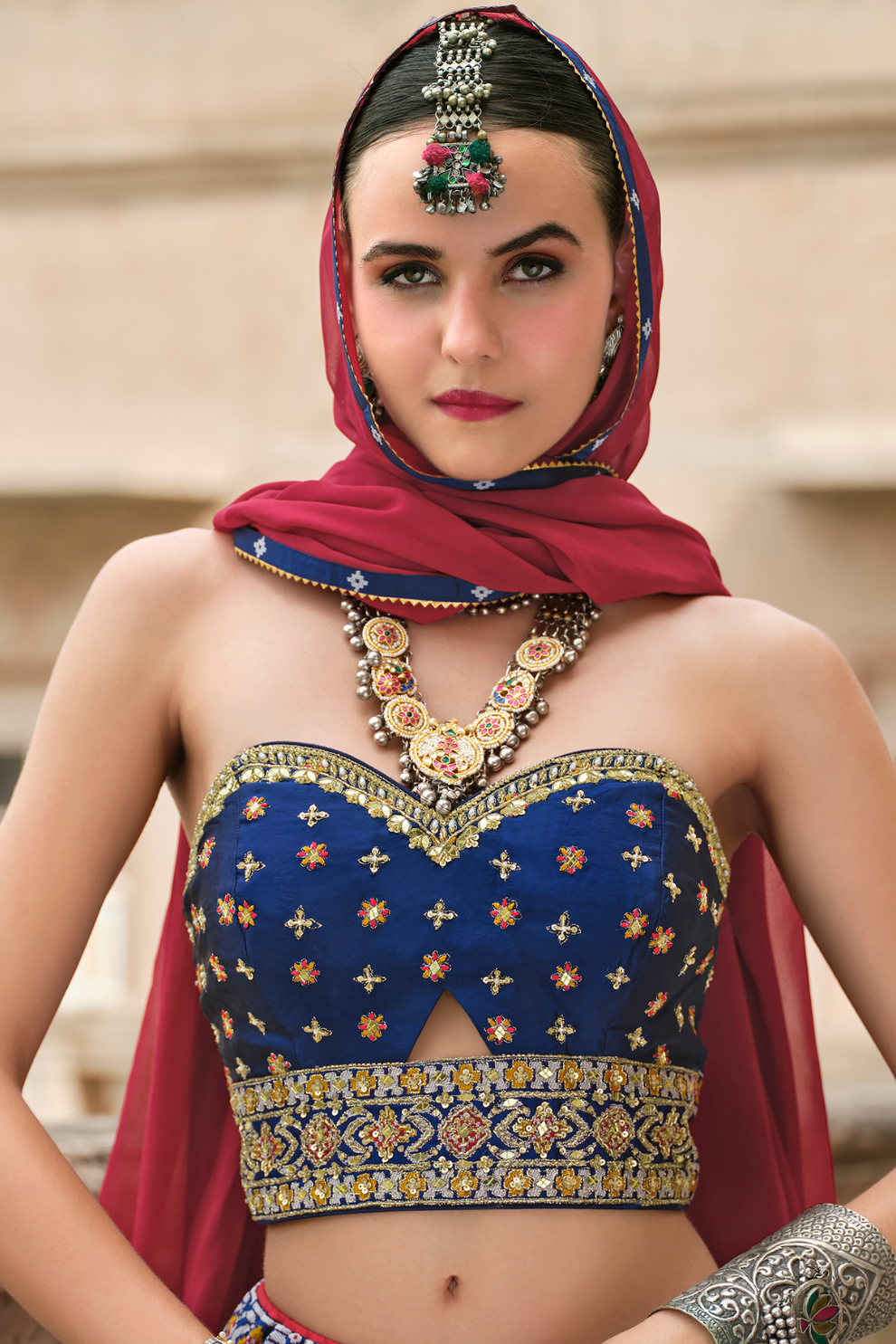 Red Color Smooth Silk Lehenga Choli - LaVante Fashion