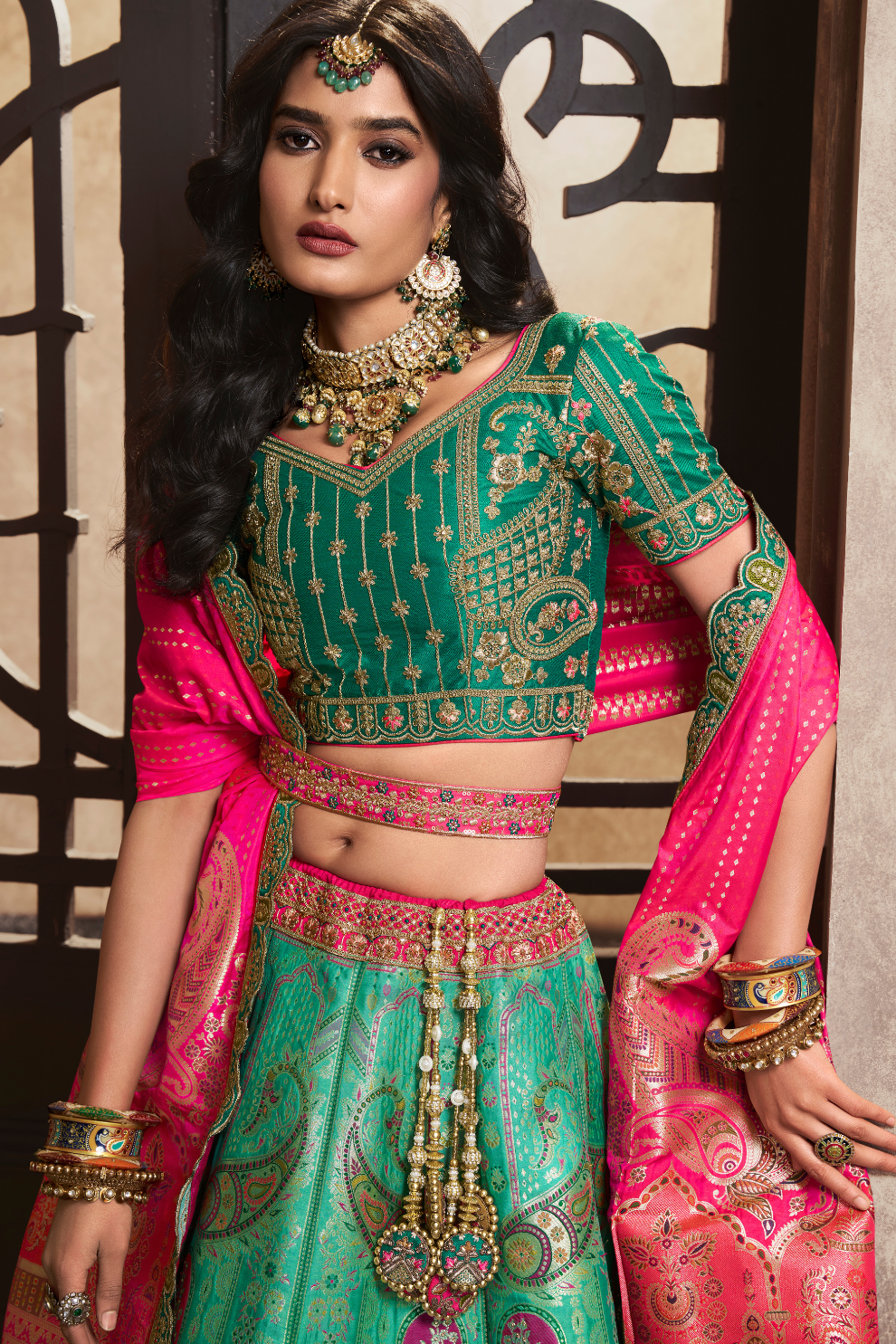Designer Silk Lehenga Choli with Intricate Zarkan and Sequin Embroidery