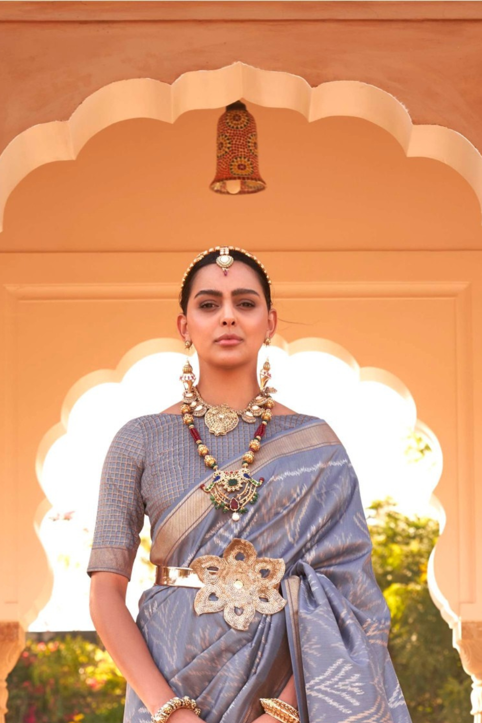 Elegant Soft Kachhi Silk Saree with Designer Finish