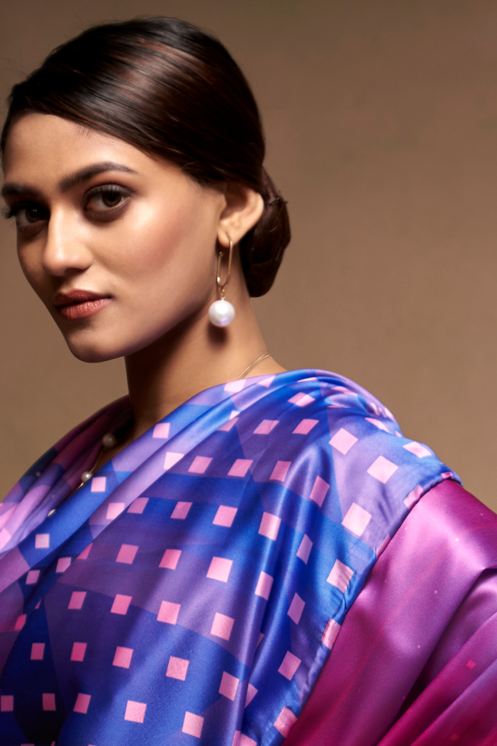 Soft Satin Fabric with Elegant Digital Print - LaVante Fashion