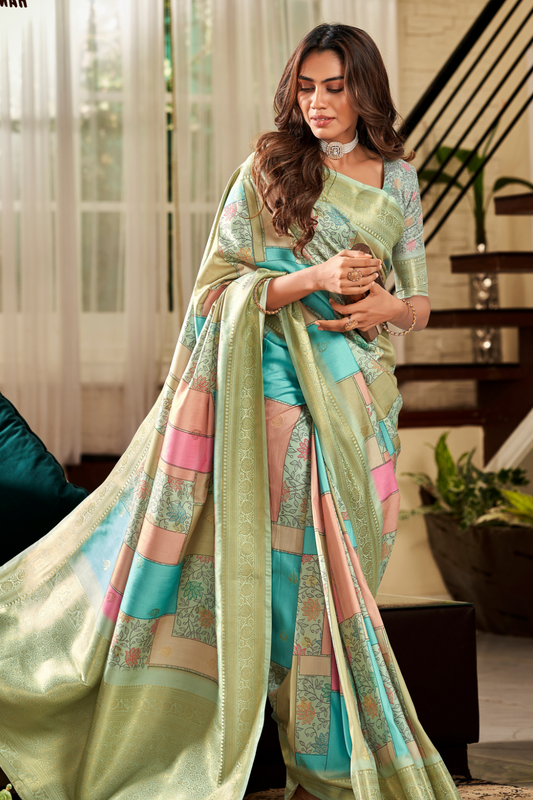 Elegant Soft Silk Saree with Contemporary Digital Print - LaVante Fashion