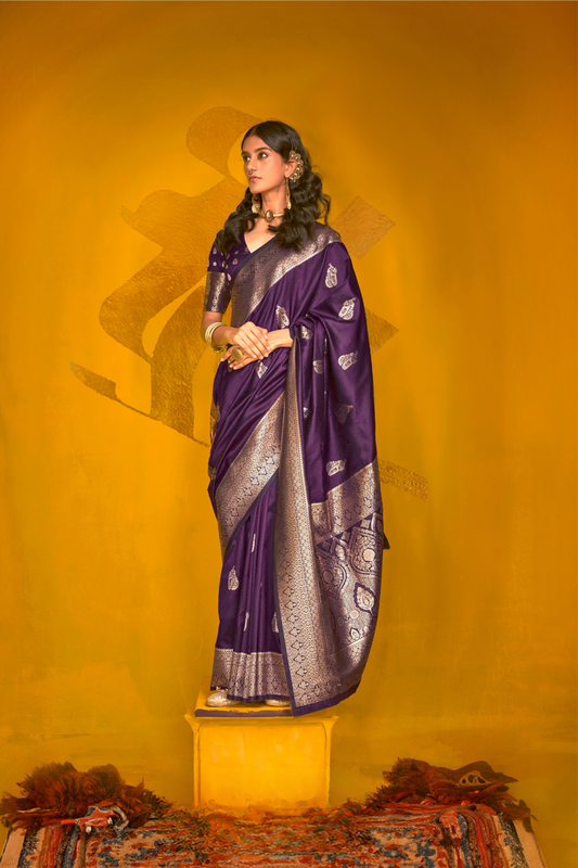 Carnival Designer Handloom Silk Saree with Weaving Touch