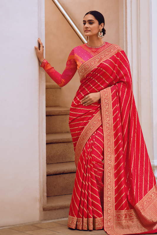 Classic Viscose Silk Saree with Contemporary Digital Print Blouse