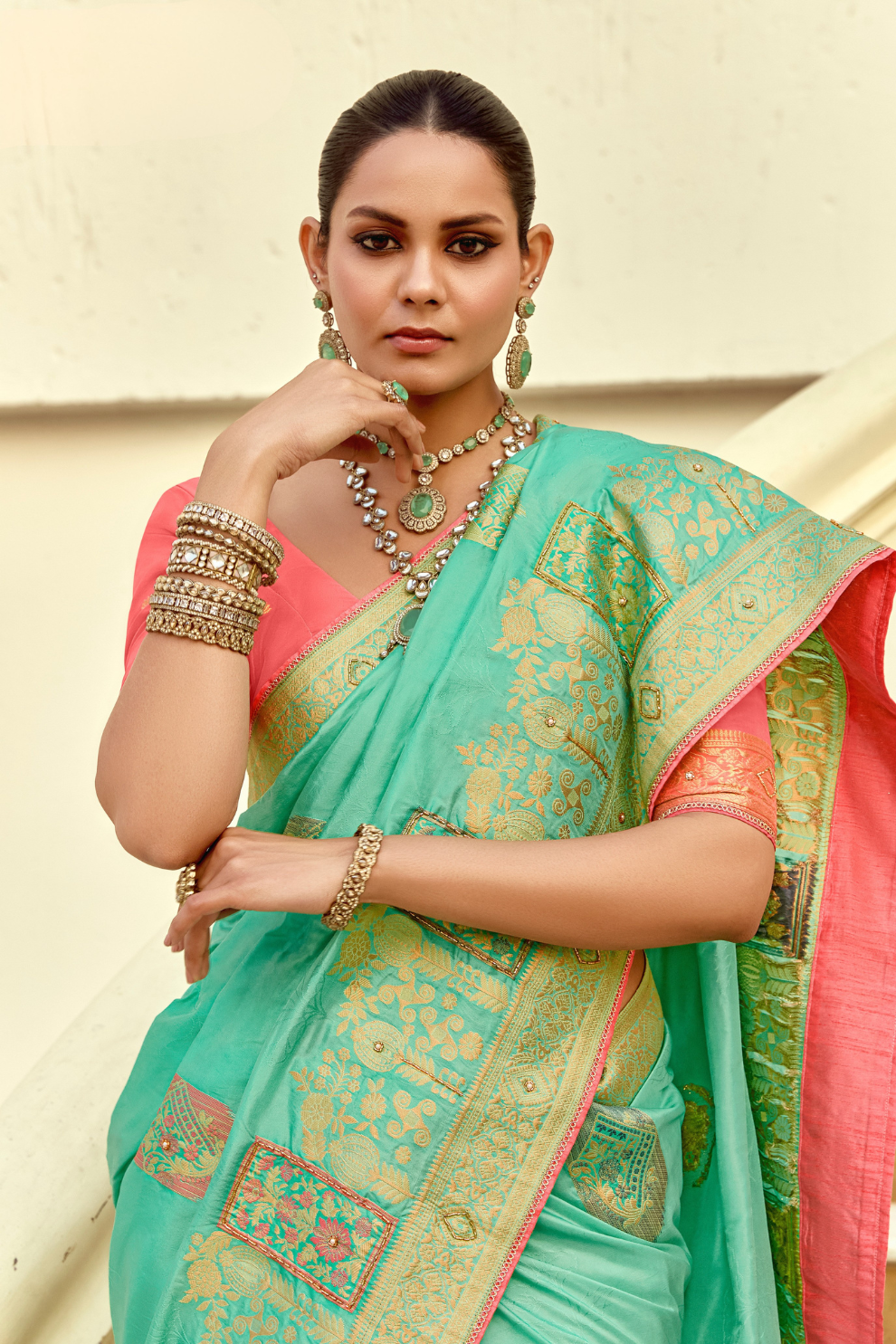 Banarasi Silk Saree with Traditional Zari Weaving Elegance