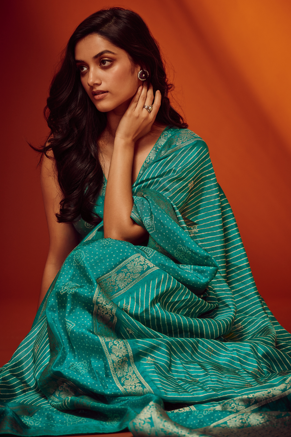 Graceful Woven Saree with Digitally Printed Blouse