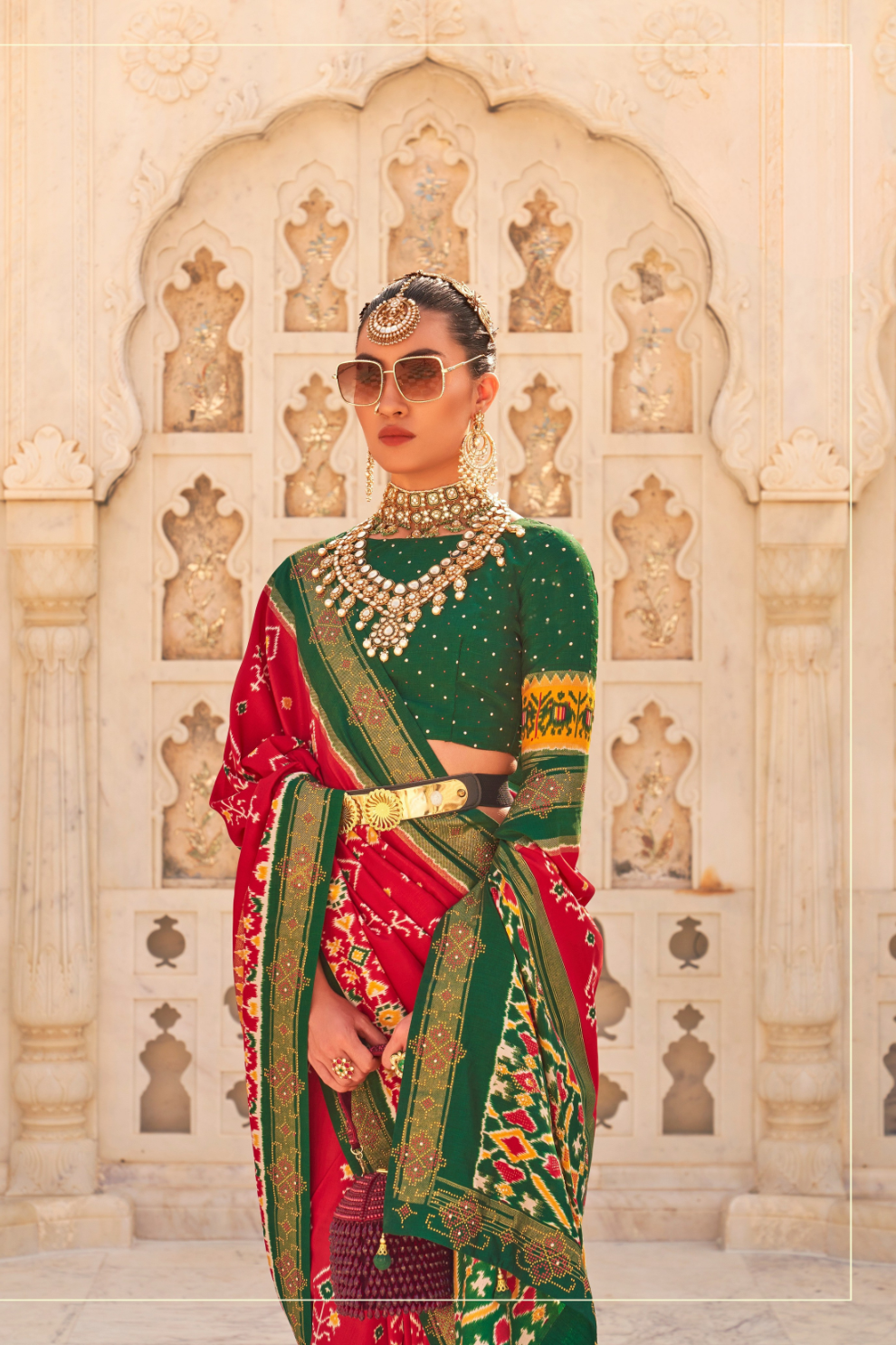 Handloom-Style Patola Silk Saree for Cultural Events