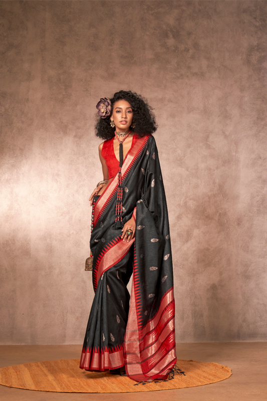 Bhagalpuri Handloom Silk Saree with Natural Weaving Elegance