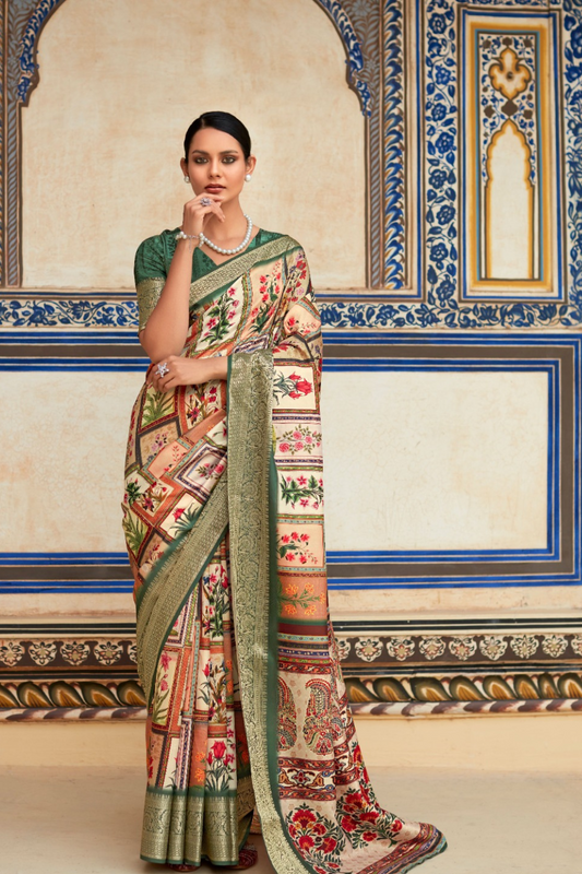 Dola Viscose Saree with Topclass Print - LaVante Fashion