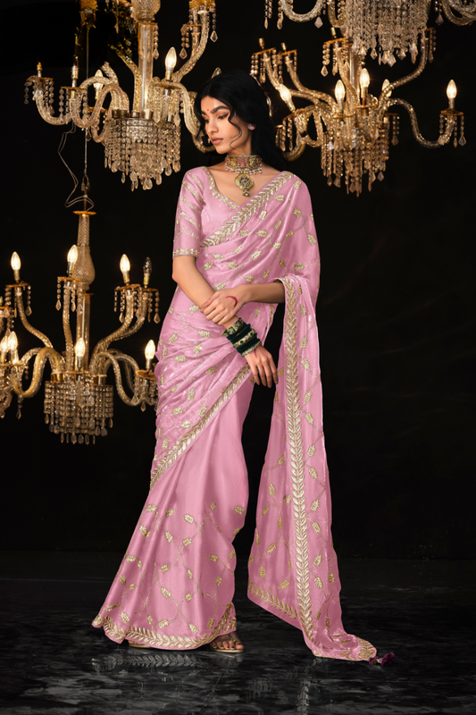 Beautiful Designer Wedding Saree with Premium Fancy Work