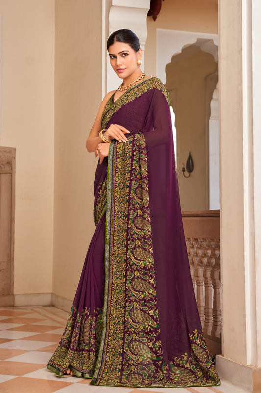Elegant Georgette Saree with Graceful Drape