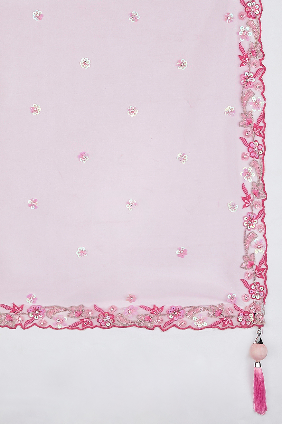 Georgette Sequins And Thread Embroidery Lehenga Choli Dupatta