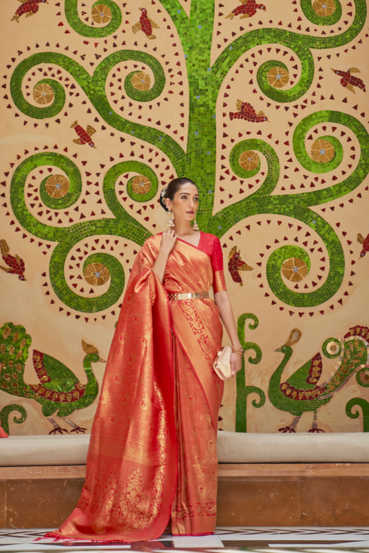 Royal Kanjivaram Silk Saree with Classic Zari Weaving Work