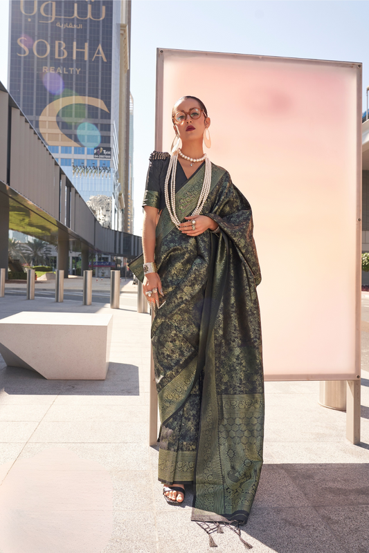 Floral Woven Zari Silk Banarasi Saree