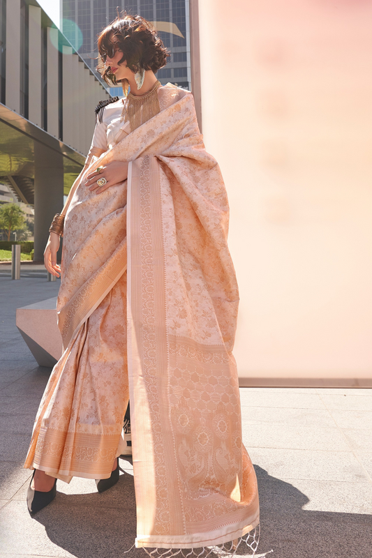 Floral Woven Zari Silk Banarasi Saree