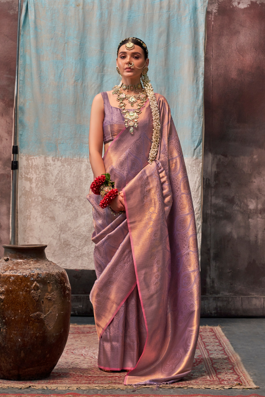 Elegant Handwoven Pure Silk Saree with Zari Design