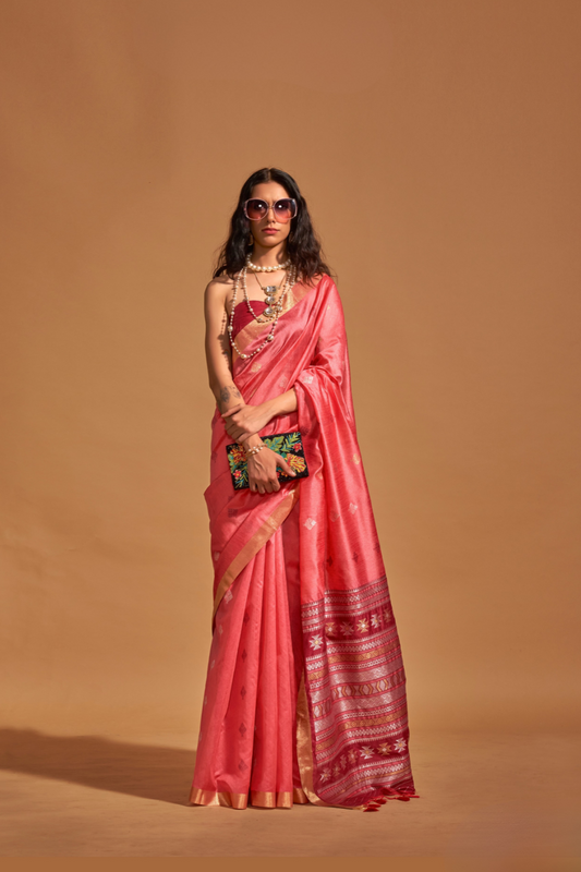 Handloom Weaving Silk Saree with Elegant Designer Finish