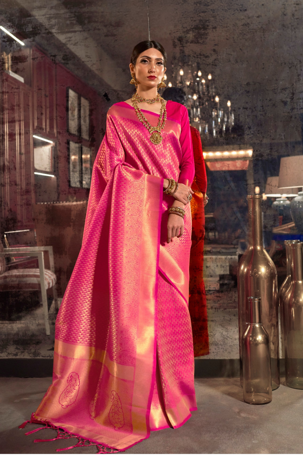 Traditional Soft Woven Saree in Rich Kanjivaram Silk