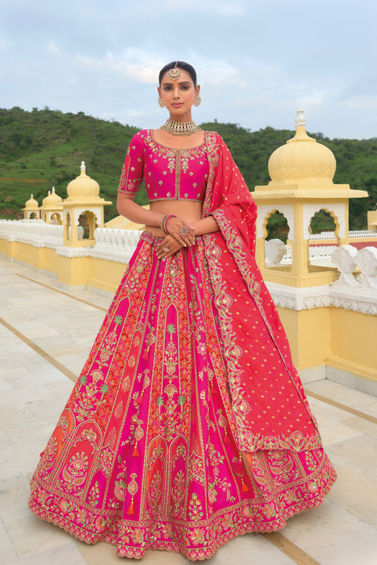 Designer Ethnic Lehenga with Dupatta and Intricate Embroidery