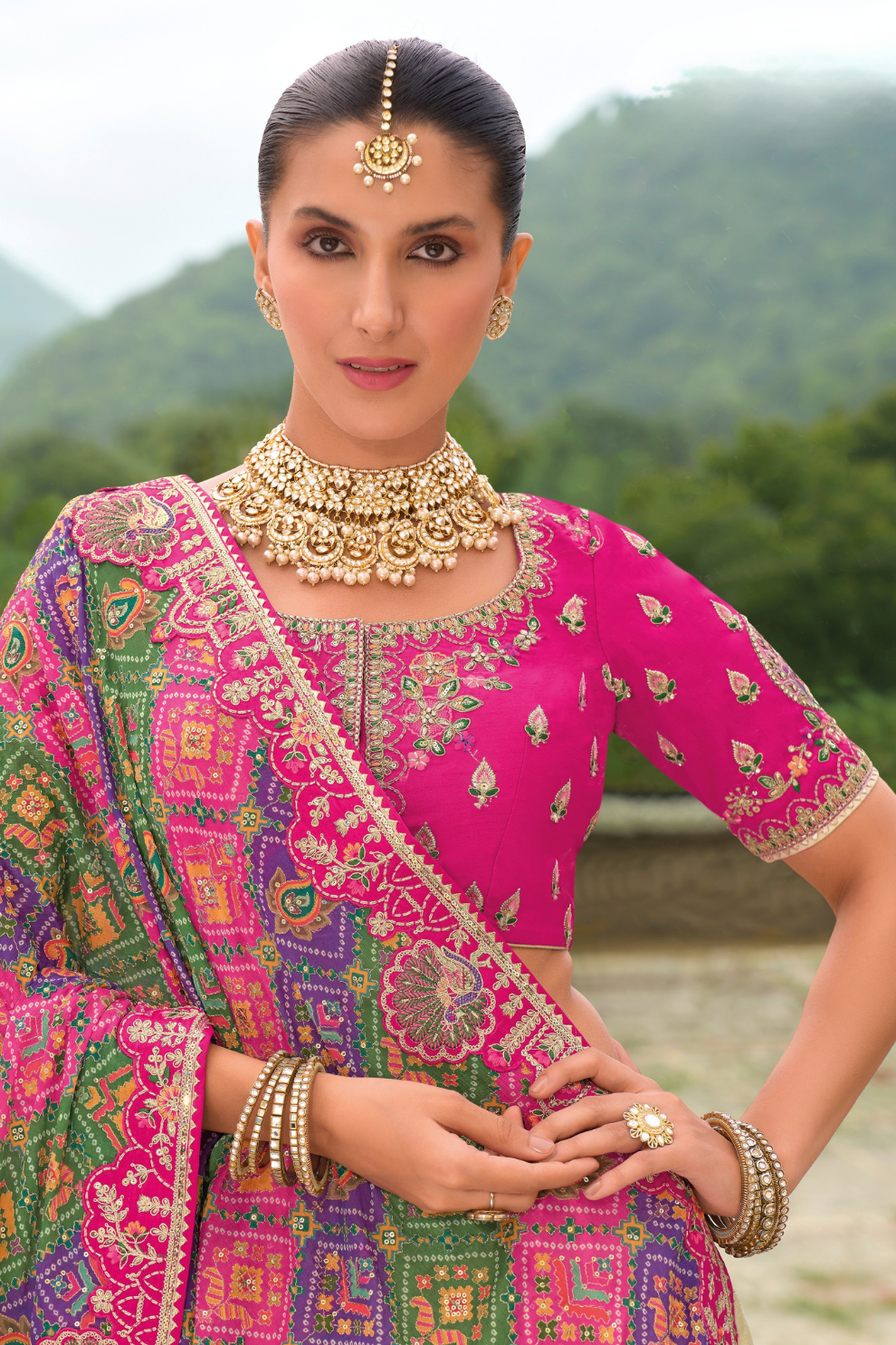 Designer Ethnic Lehenga with Dupatta and Intricate Embroidery