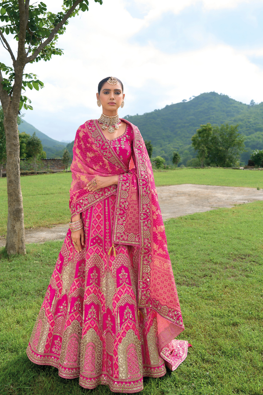 Designer Ethnic Lehenga with Dupatta and Intricate Embroidery
