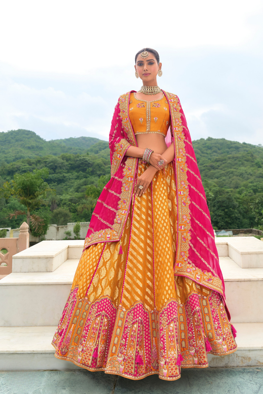 Designer Ethnic Lehenga with Dupatta and Intricate Embroidery
