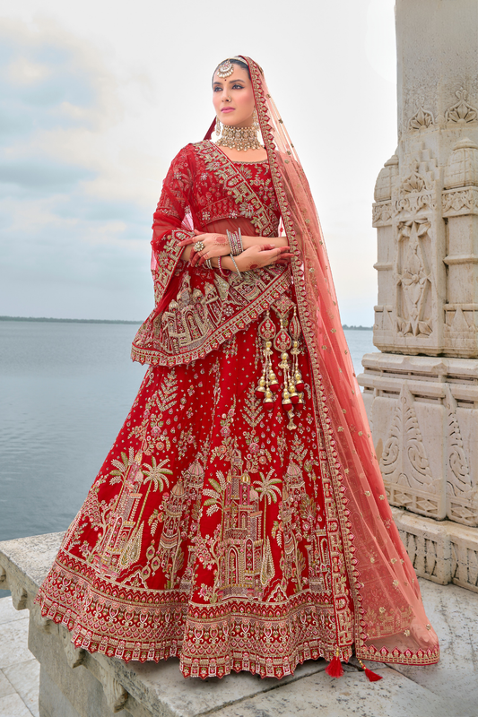 Luxury Silk Bridal Lehenga Choli – Handcrafted Elegance for Your Big Day