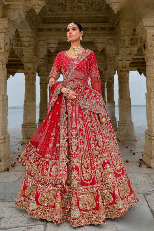 Luxury Silk Bridal Lehenga Choli – Handcrafted Elegance for Your Big Day