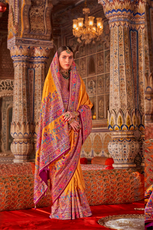 Soft Polyester Viscose Silk Saree with Hand Block Luxury Print - LaVante Fashion