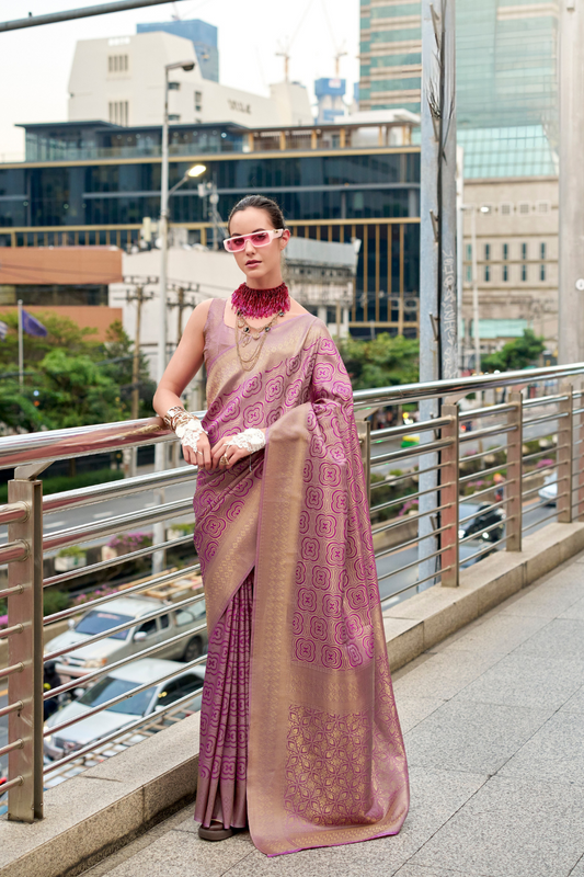 Handloom Kanchivaram Buttery Silk Saree with Rich Zari Weaving - LaVante Fashion