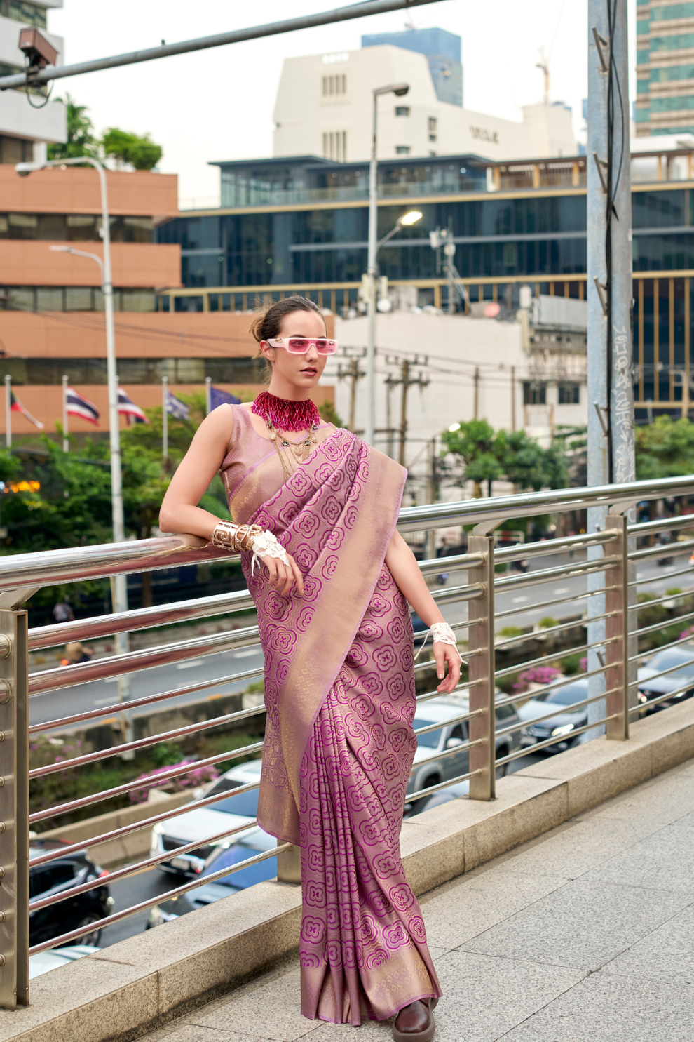 Handloom Kanchivaram Buttery Silk Saree with Rich Zari Weaving - LaVante Fashion