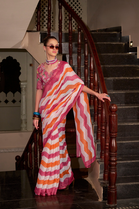 Linen Cotton Silk Saree with Soft Texture and Natural Elegance - LaVante Fashion