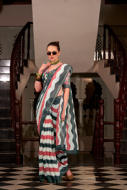 Linen Cotton Silk Saree with Soft Texture and Natural Elegance - LaVante Fashion