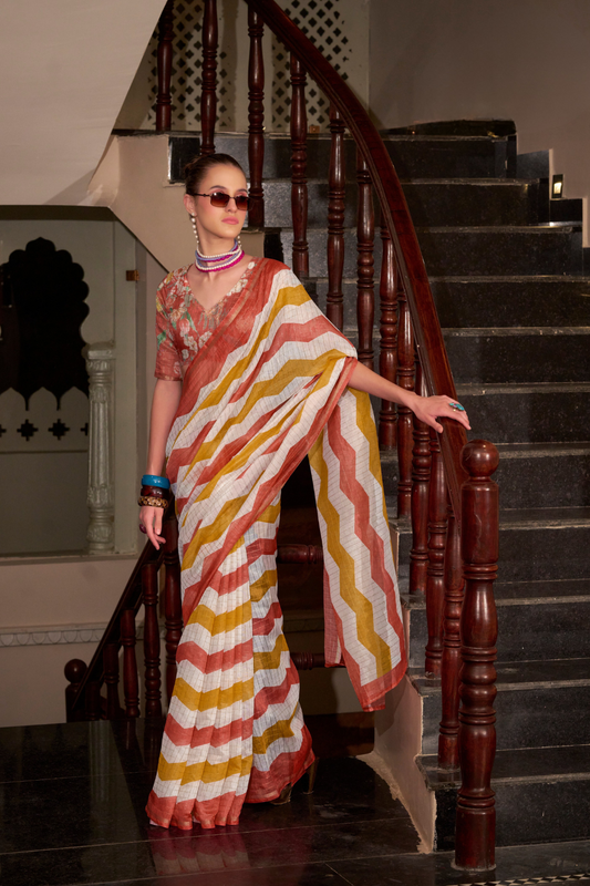 Linen Cotton Silk Saree with Soft Texture and Natural Elegance - LaVante Fashion