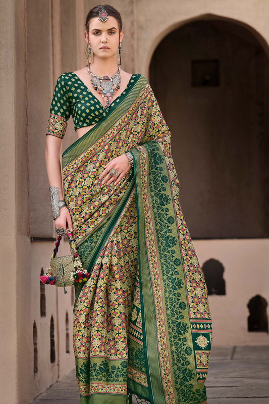Mercerized New Sigma Silk Saree with Aqua Finish - LaVante Fashion