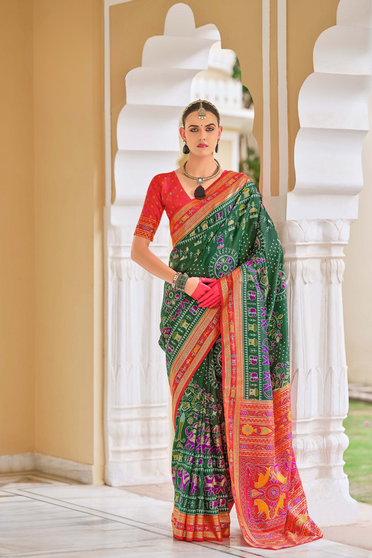 Mercerized Sigma Silk Saree with Traditional Classic Design - LaVante Fashion