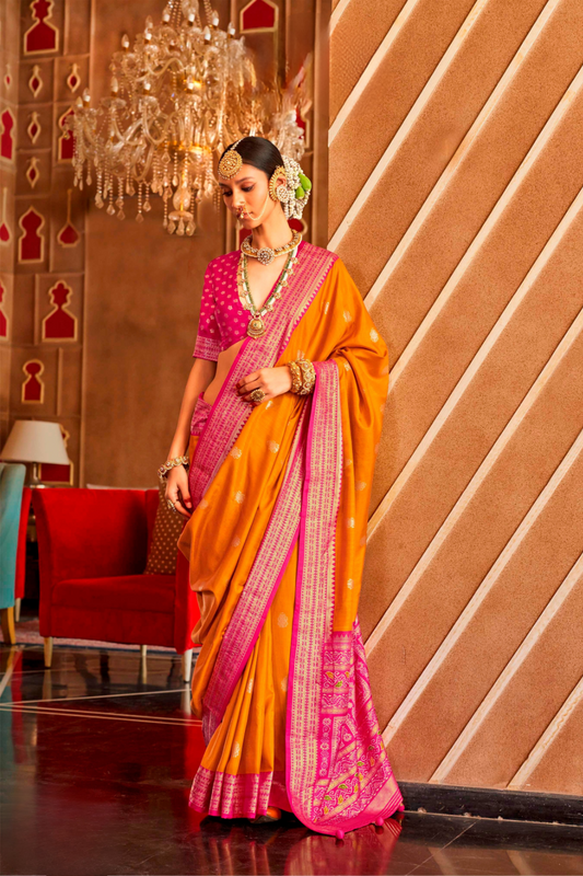 Regal Peshwai Paithani Silk Saree with Traditional Zari Weave